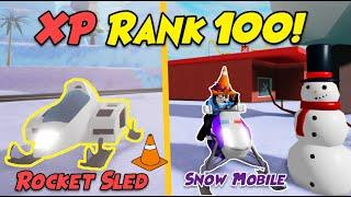 Mad City Season 5 Rank 100 XP Level Reward (Rocket Sled, Snow Mobile, Roblox)