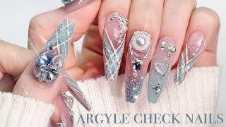 Winter check nails Korea Nail Fair Haul Unboxing ASMR