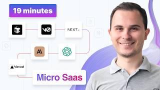 Build Micro SaaS Website in 19 MINUTES! (V0, Cursor AI, ChatGPT)