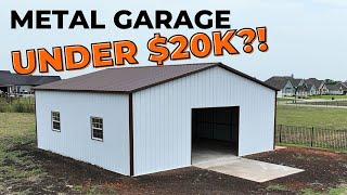 Texas Metal Buildings Under 20K | 30x30 Steel Garage Tour | WolfSteel Buildings