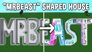 Building the WORD 'MRBEAST' into a Bloxburg House