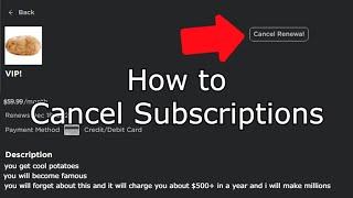 How to Cancel Subscriptions in Roblox