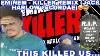WHAT A KILLER REMIX BY EMINEM FT. JACK HARLOW & CORDAE REACTION!