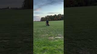 Motorcycle Crashes During Donut Attempt 