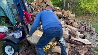 Splitting Large Firewood