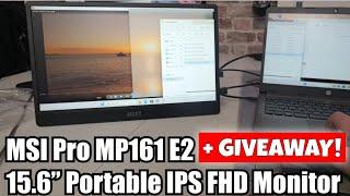 Professional Portable 15.6 Inch IPS Monitor MSI Pro MP161 E2 With Cool Kickstand