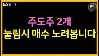 주도주 2개 눌림시 매수 노려봅니다.