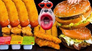 McDonald's Burger Feast Mukbang  | REALMOUTH's ASMR Eating Show