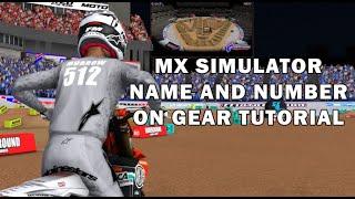 Name & Number on Gear Tutorial | Mx Simulator