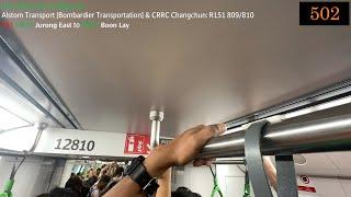 ⁴ᴷ [TRAIN FAULT???] SMRT Trains, EWL Train Ride [Jurong East → Boon Lay] - Alstom R151 809/810