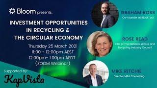 Investing in the Circular Economy and Recycling webinar