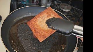 YUM! Fried Bacon Bread 