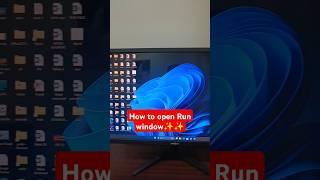 How to open run window in Pc & laptop  easy .step shortcut key #computer #shorts