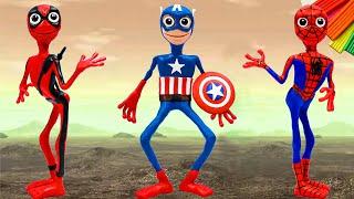 How to make Dame tu cosita mod Superhero Spider man, Captain America, Dead pool with clay