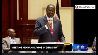 Raila's German Ascent is Top Notch! Listen to him Singing to Kenyans Living in Germany!