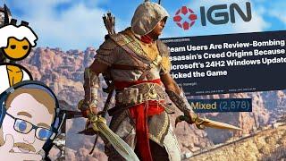 IGN Attacks Gamers After Ubisoft Sells a Broken Assassin's Creed Game on PC - "Stop Review Bombing!"