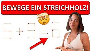  Verschiebe genau ein STREICHHOLZ, sodass DIE GLEICHUNG stimmt! | Mathe Rätsel