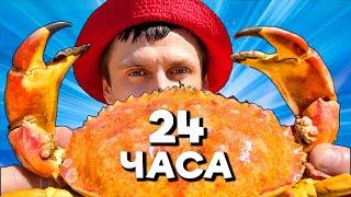 24 ЧАСА - ОХОТА НА КРАБА ПАУКА. В ПОИСКАХ ЕДЫ С ЛОВУШКОЙ ALIEXPRESS. ЯПОНСКАЯ УЛИЧНАЯ ЕДА [2-Часть]