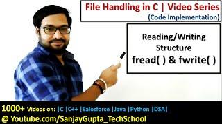 fwrite( ) and fread( ) to write and read structure from file using file handling in c programming