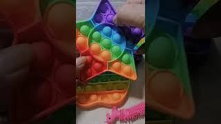 BINGE- ASMR AWESOME RAINBOW POP IT PUSH IT TOY 4 #star #fidgettoys #stressrelief #binge