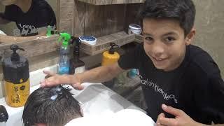 ASMR YOUNG TURKISH BARBER MASSAGE = head,back,arm,ear,sleep,face massage= kafa,sırt,kol,yüz masajı