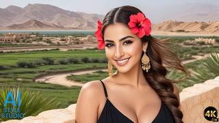 4K AI Art Lookbook Video of Arabian AI Girl ｜ An Arab AI Girl with a Warm Smile