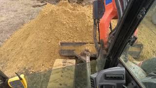 EXCAVATOR DIGGING THE GROUND FOR WATER PIPES 3 - GoPro Footage