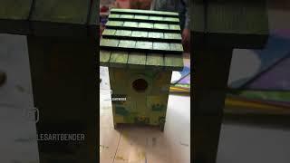 Getting ready for spring!!! Blue Bird house is ready to go  #handpainted #birdhouse #bluebirdart