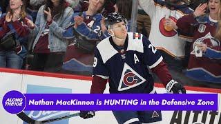 Nathan MacKinnon is HUNTING in the Defensive Zone