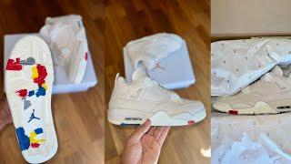 UNBOXING & Review Women's Air Jordan 4 Blank Canvas . SAIL