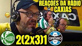 REAÇÕES DOS NARRADORES DE CAXIAS à ELIMINAÇÃO DO JUVENTUDE PELO GRÊMIO JUVENTUDE 2(2X3)1 GRÊMIO