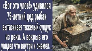 Вот это улов! сказал 75-летний дед рыбак, вытаскивая тяжелый сундук из реки. А открыв его онемел...