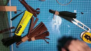 DIY Quaste Bommel Fransen Schlüsselanhänger aus Leder #diycrafts #leathercraft #leather #key