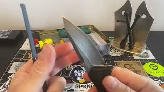 How to sharpen your knives quick and dirty with putting a super sharp edge on your knife!!!