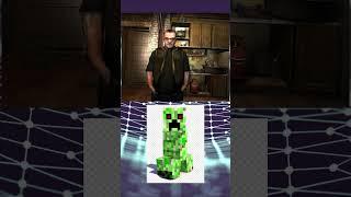 Бармена соединили с КРИПЕРОМ! #shorts #minecraft #нейросеть #крипер