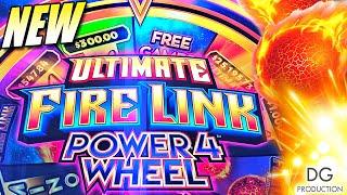 NEW Ultimate FIRE Link Power4 Wheel Slot Machine UFL L&W Las Vegas G2E 2024 Casino Jackpots