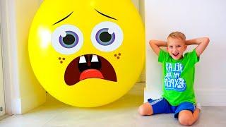 Vlad and Niki play Hide and Seek with balloons - Funny stories for kids