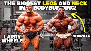 The Biggest LEGS and NECK in Bodybuilding with Rubiel aka NECKZILLA!