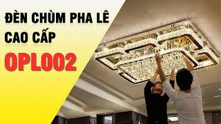 Đèn ốp trần pha lê cao cấp cho chung cư hiện đại - OPL002 - Đèn trang trí Homelight