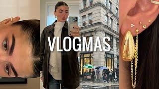 VLOGMAS DAY 5: shopping day in NYC, new ear piercings, haul + game night out!