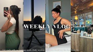 WEEKLY VLOG: cook w/us, workout, study for finals, clothing haul, getting box braids, grwm, etc.