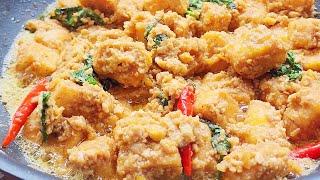 TOFU WITH SALTED EGG RECIPE