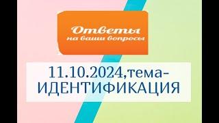 ИДЕНТИФИКАЦИЯ:ОТВЕТЫ НА ВАШИ ВОПРОСЫ 11.10.2024