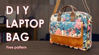 (ASMR) DIY Large Laptop Bag - Free pattern and tutorial