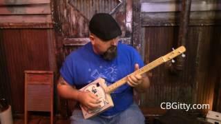 C. B. Gitty "Custom Shop" Illustrated 3-string Cigar Box Guitar Demo