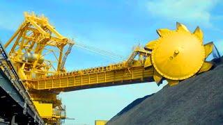 Huge and powerful quarry machines