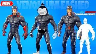 Can new Venom's Symbiote to merge w Other Hosts? Fortnite new Venom Unleashed Emote on Other Skins シ