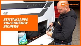 Klappenhalter am Wohnwagen / Wohnmobil nachrüsten - Schäden am Klappenscharnier vermeiden | DIY