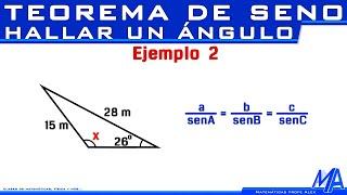 Sine Theorem: Finding an Angle | Example 2: Obtuse Angle