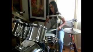 Sabina Sandoval/director Free To Be Me Drum Circle Plays Drumset